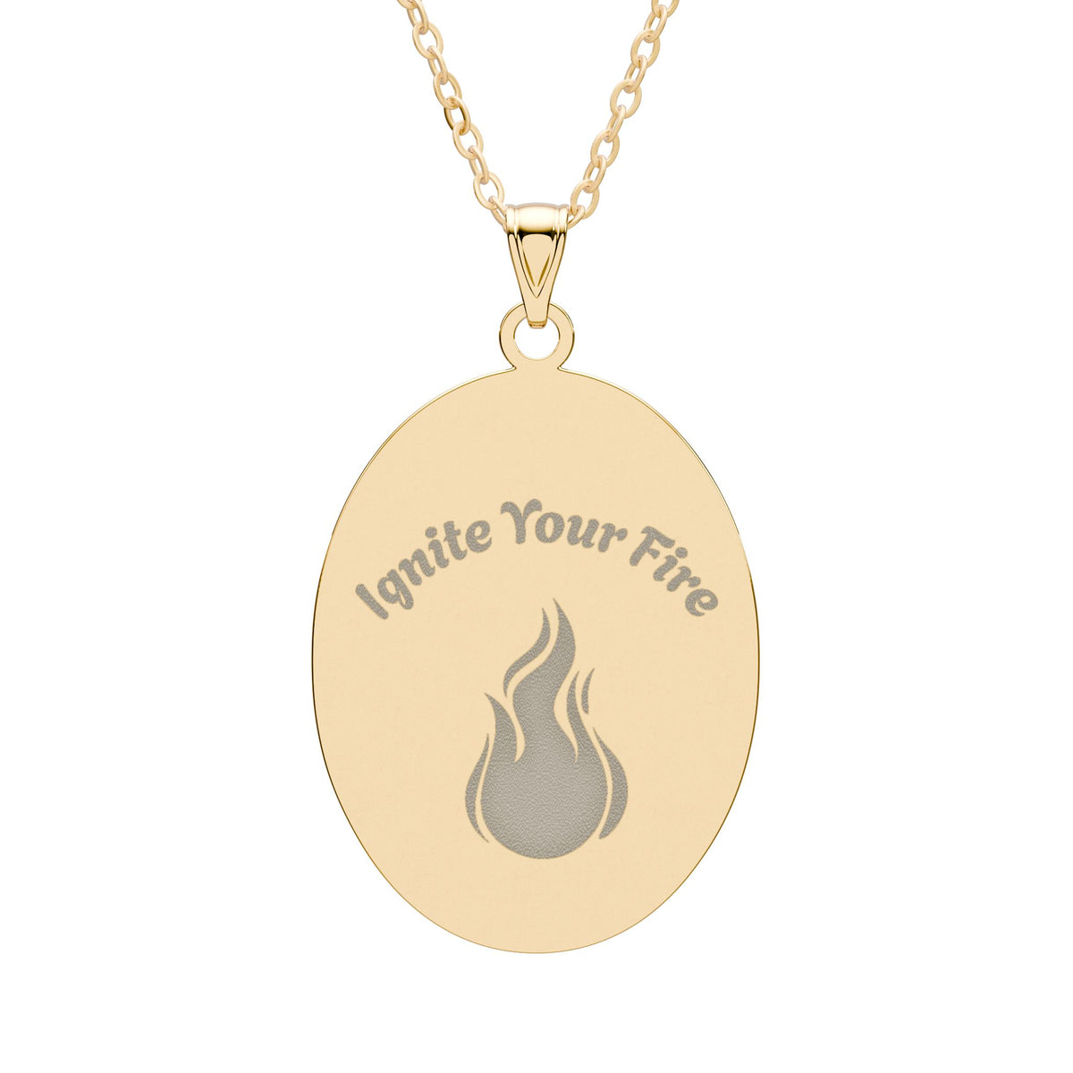 Oval Pendant "Ignite Your Fire"