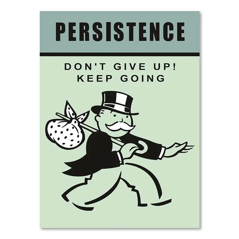 DecorBites™ Monopoly Millionaire Cartoon Canvas Art for Home Decor