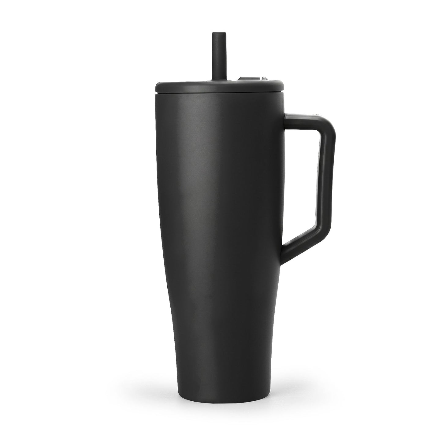 40oz Insulated Tumbler with Handle & Lid — Custom Engraved Text