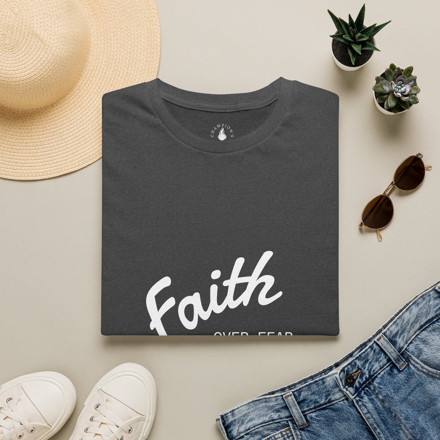 Faith Over Fear T-Shirt — Inspirational Christian Tee