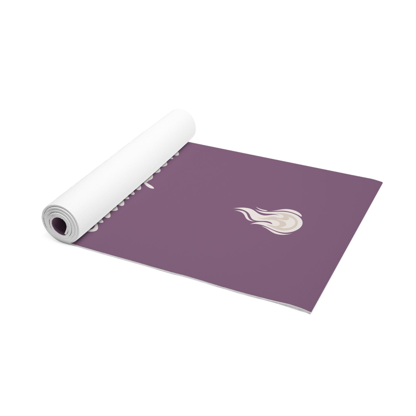 Yoga Mat — "Fire in the Eyes Builds the Heart of a Champion" Motivational Foam Yoga Mat