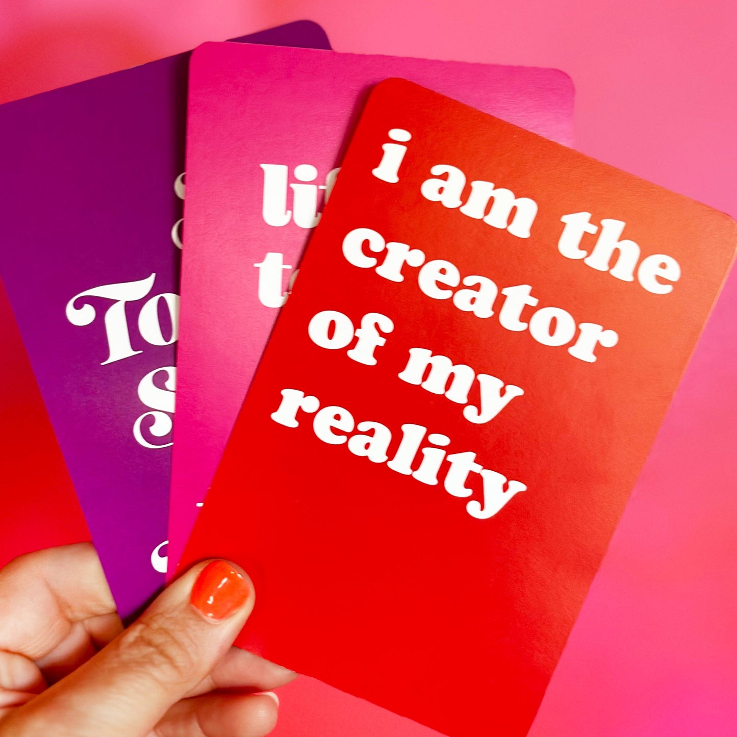 Colorful Affirmation Cards, Deck of 16