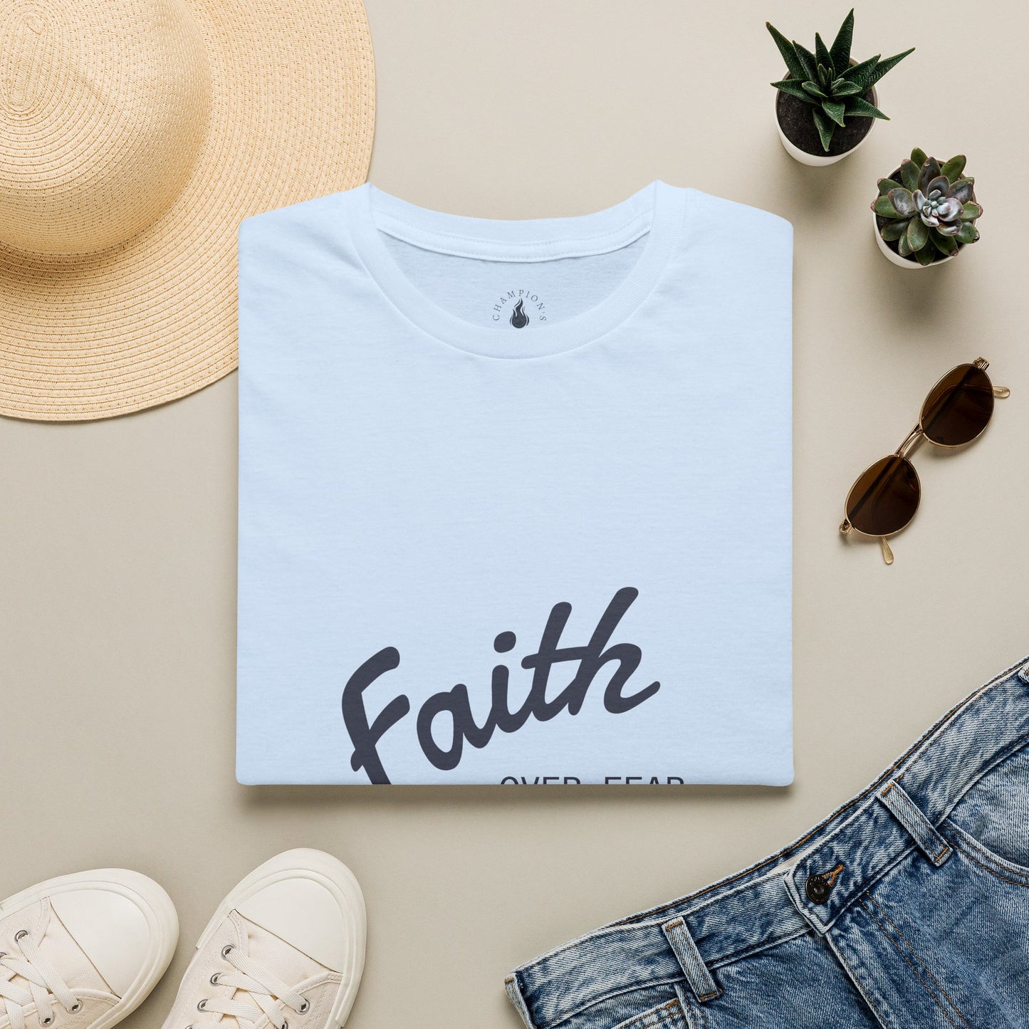 Faith Over Fear T-Shirt — Inspirational Christian Tee