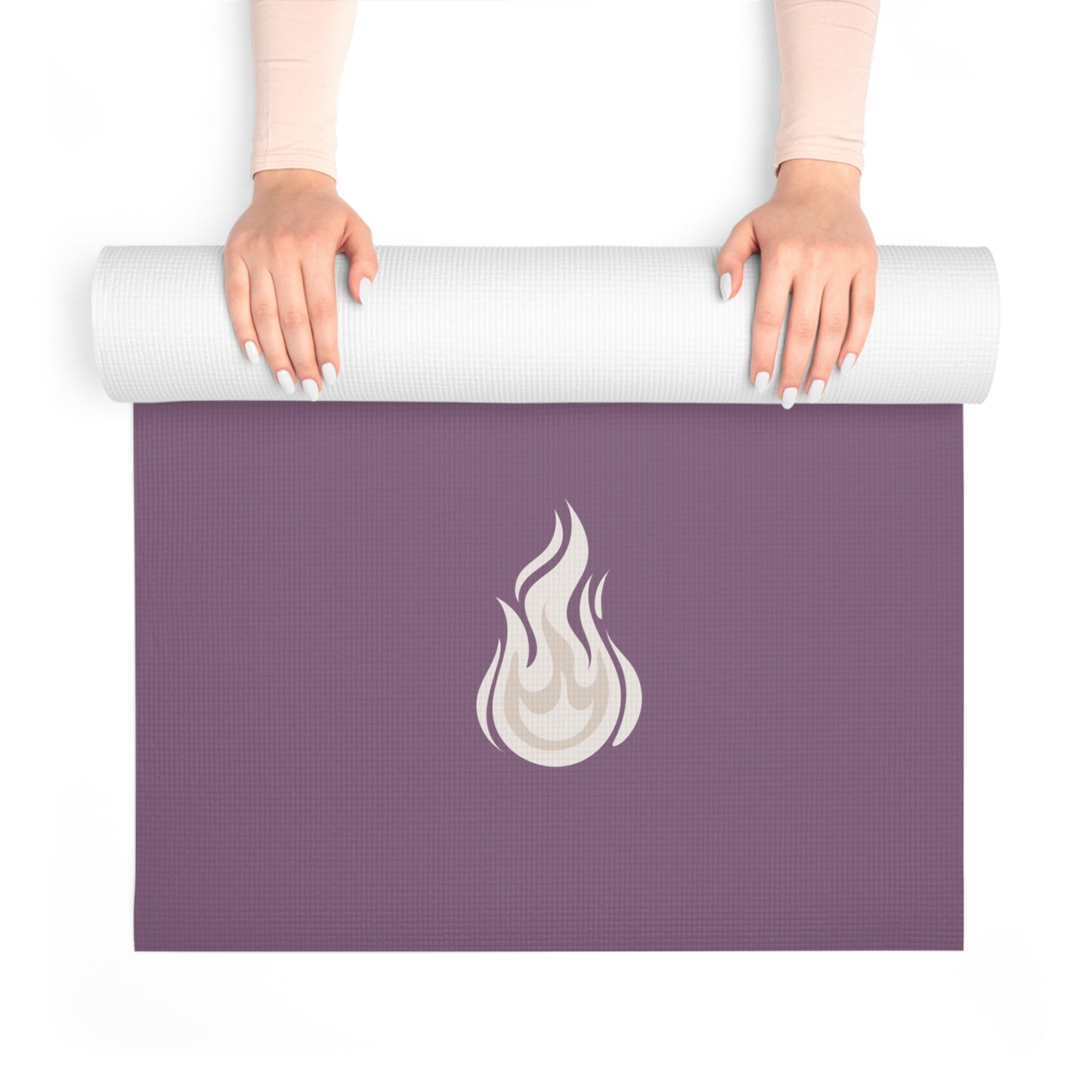 Yoga Mat — "Fire in the Eyes Builds the Heart of a Champion" Motivational Foam Yoga Mat