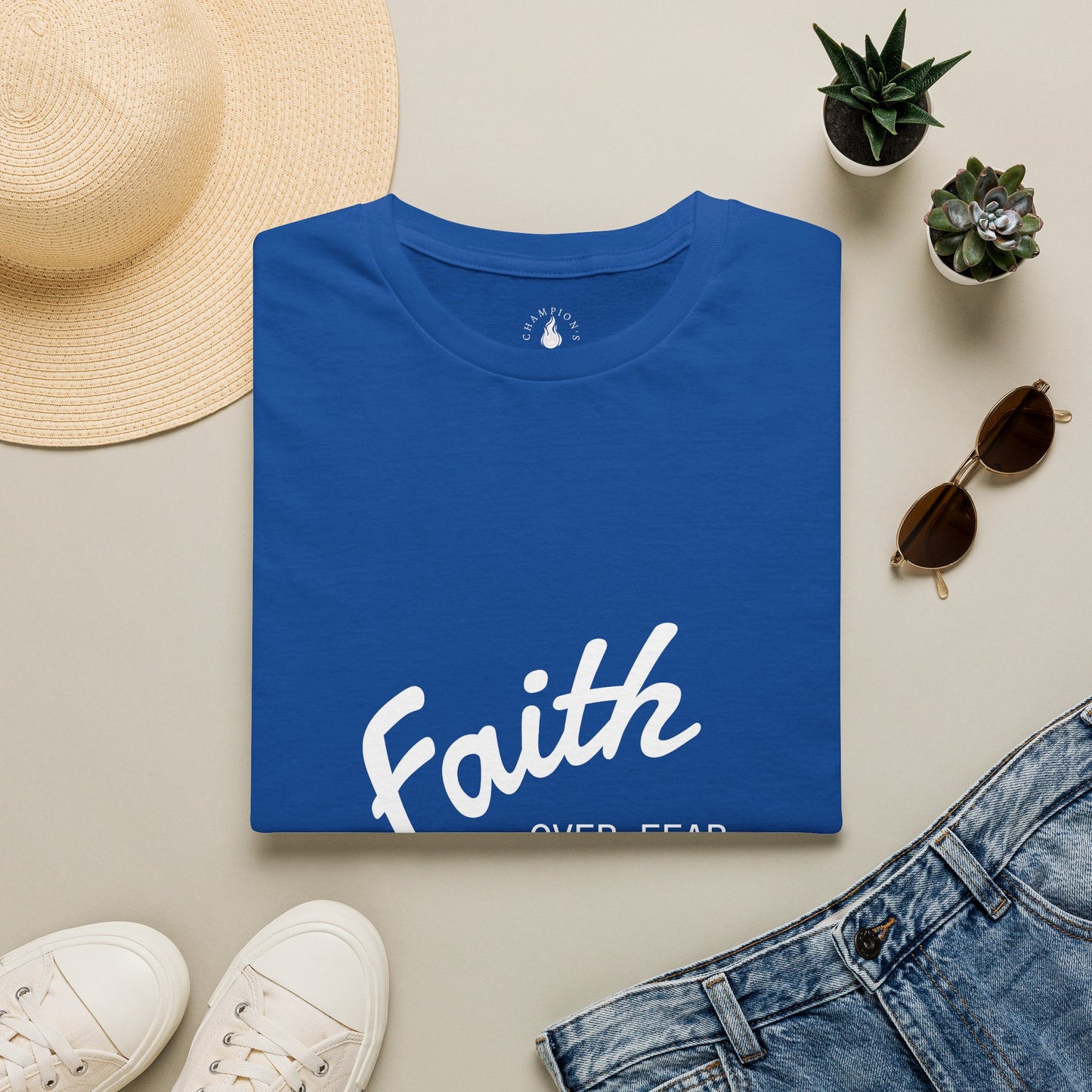 Faith Over Fear T-Shirt — Inspirational Christian Tee