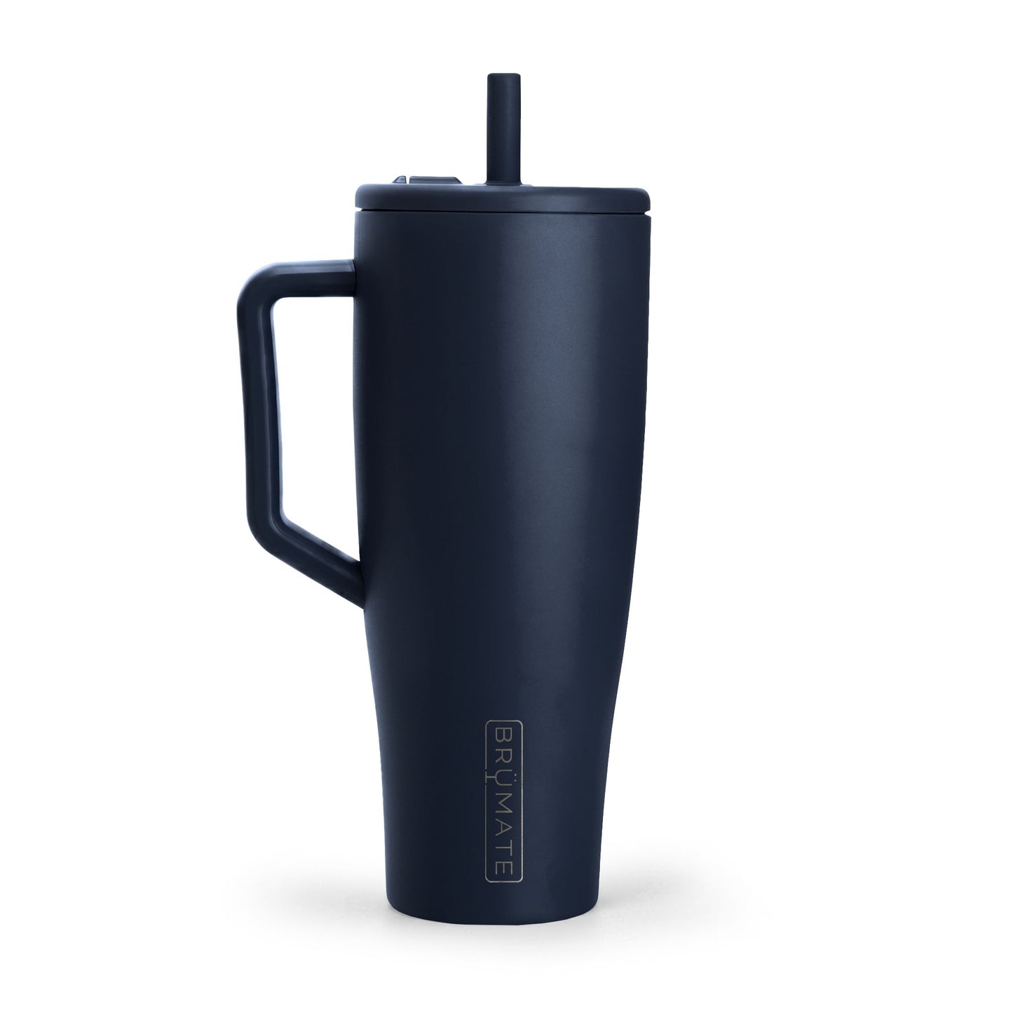 40oz Insulated Tumbler with Handle & Lid — Custom Engraved Text