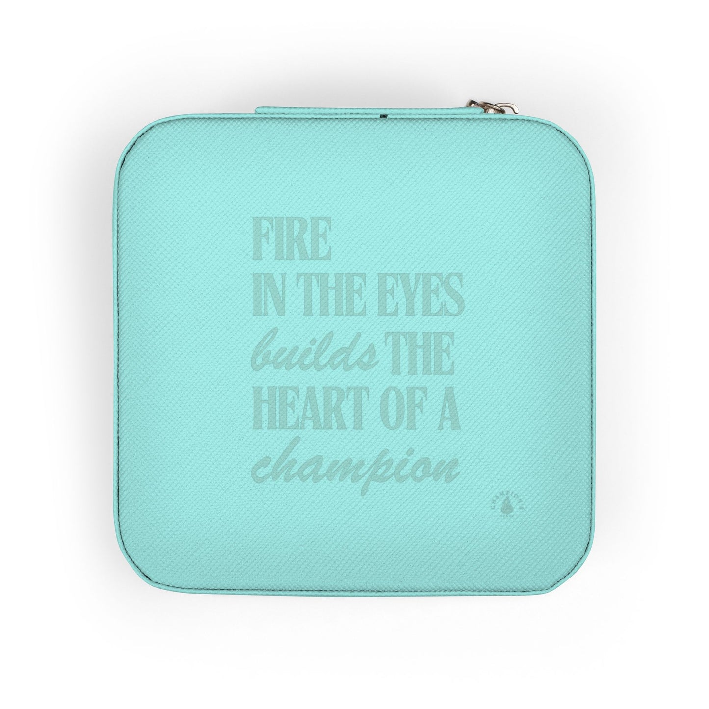 Pink Motivational Quote Jewelry Travel Case | Compact Ring Earring Organizer