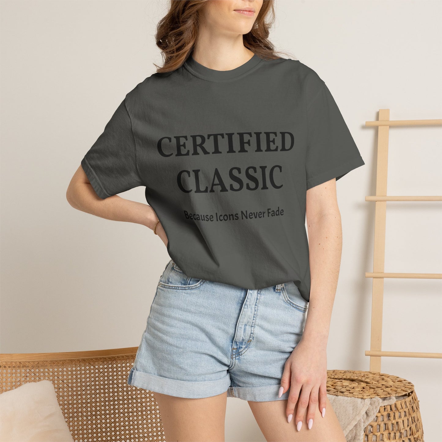 Certified Classic T‑Shirt — "Because Icons Never Fade" Minimal Graphic Tee