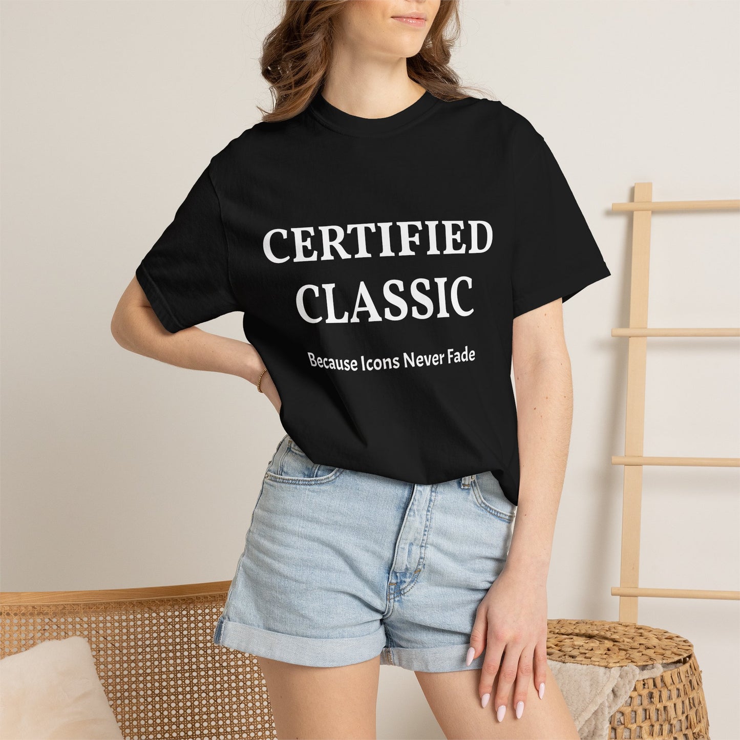 Certified Classic T‑Shirt — "Because Icons Never Fade" Minimal Graphic Tee