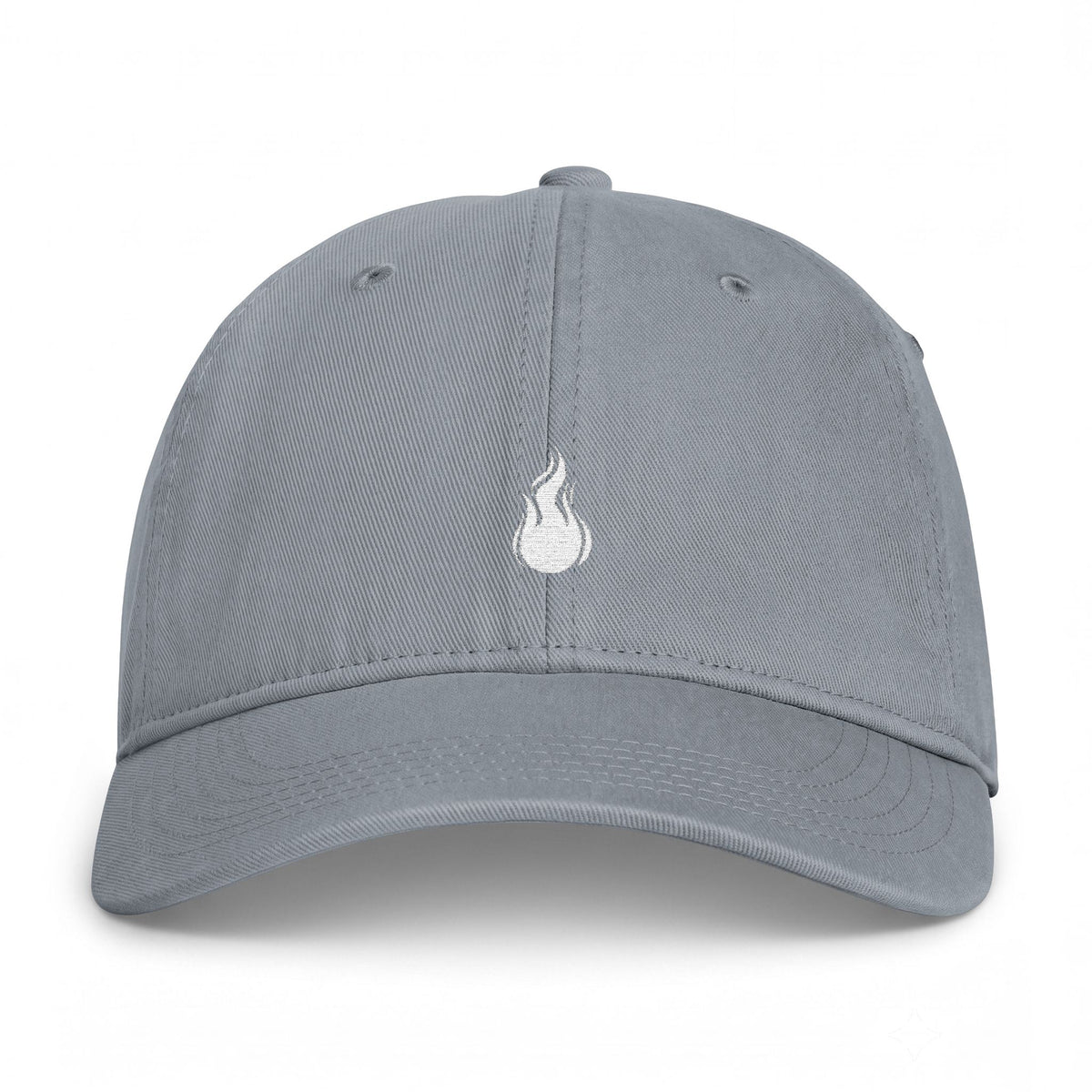 Washed Coastal Cap — Embroidered Flame Logo