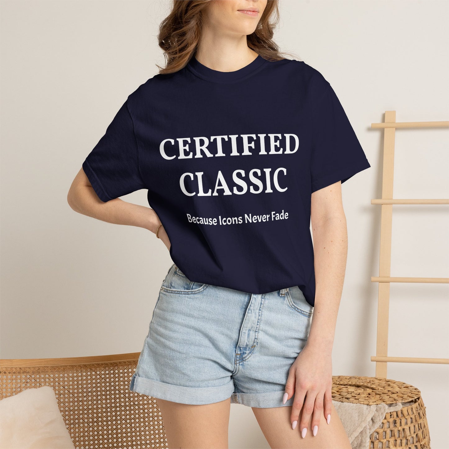 Certified Classic T‑Shirt — "Because Icons Never Fade" Minimal Graphic Tee