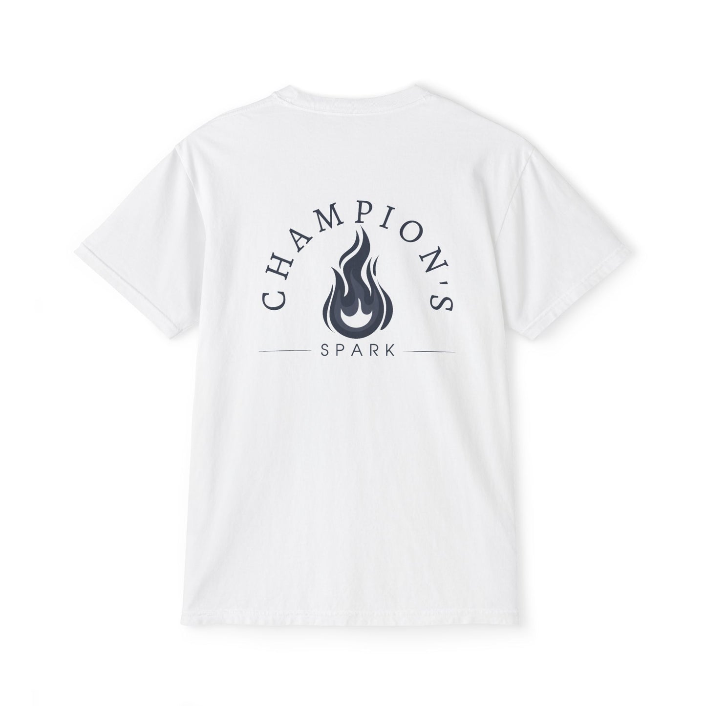 Champion's Spark Flame Graphic T-Shirt | Pocket Tee