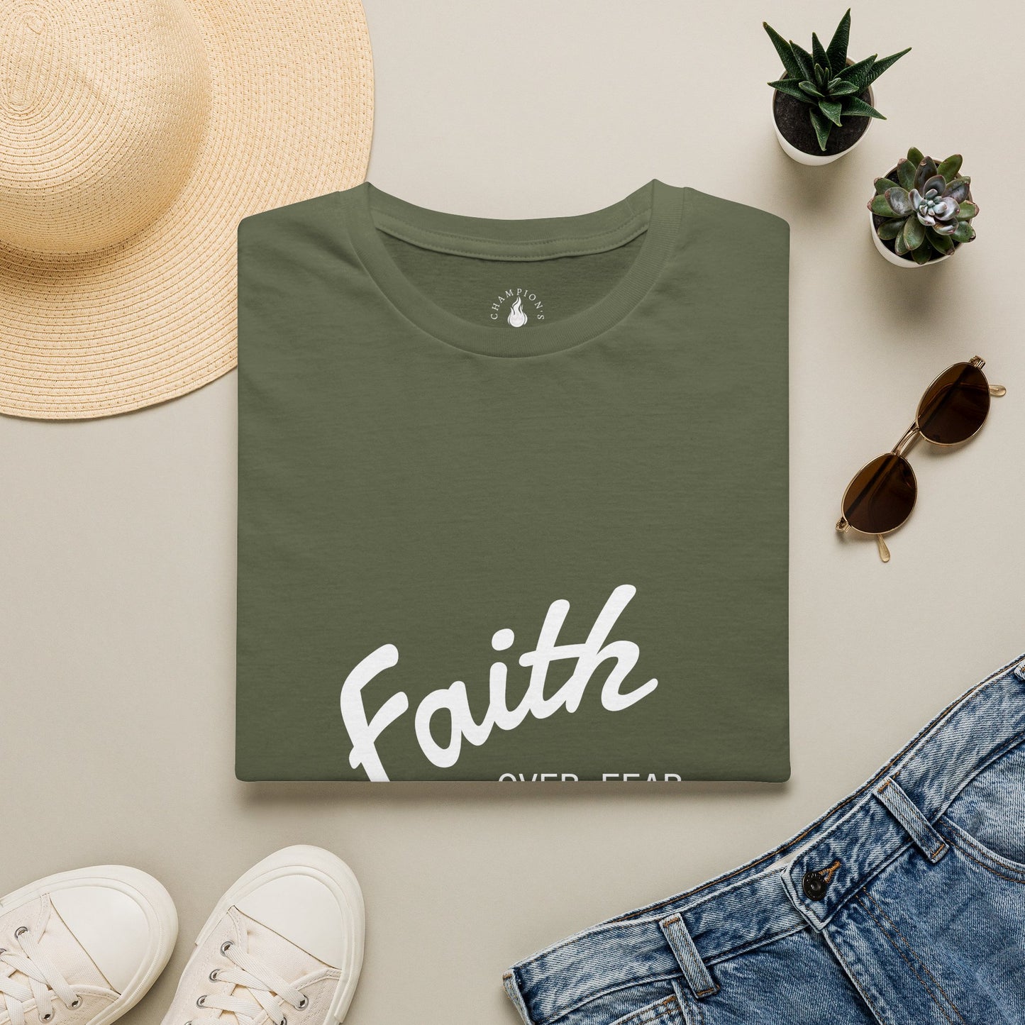 Faith Over Fear T-Shirt — Inspirational Christian Tee