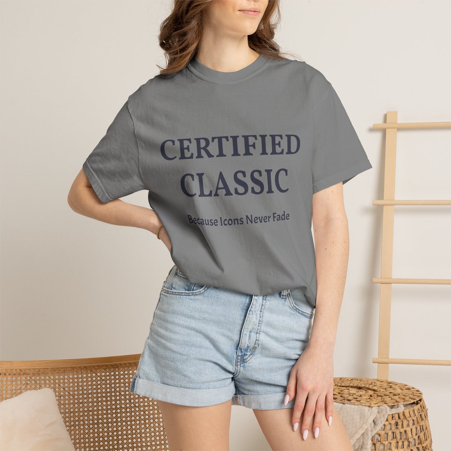 Certified Classic T‑Shirt — "Because Icons Never Fade" Minimal Graphic Tee