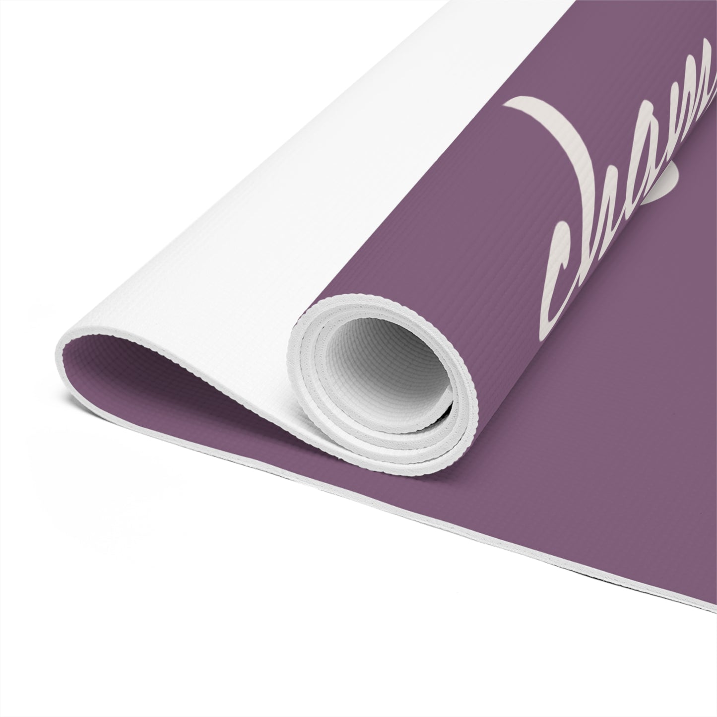 Yoga Mat — "Fire in the Eyes Builds the Heart of a Champion" Motivational Foam Yoga Mat