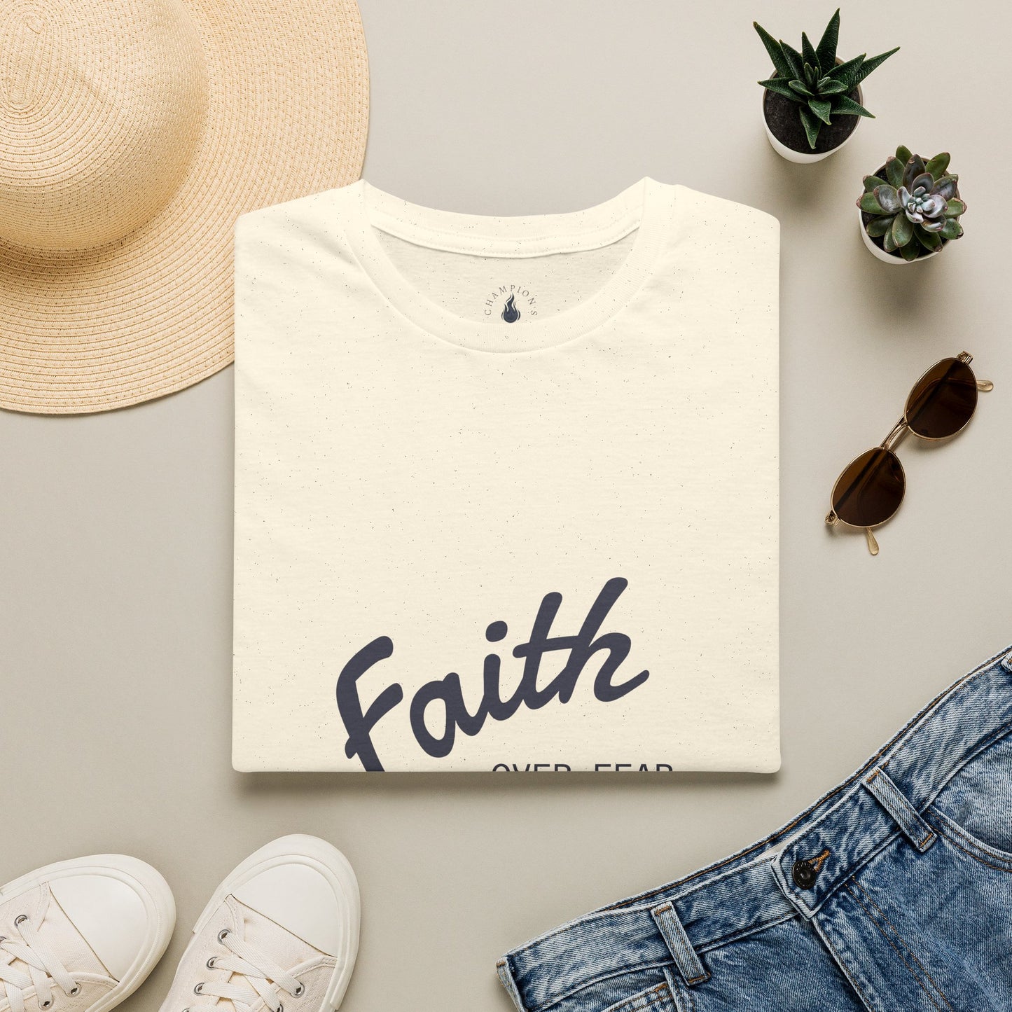 Faith Over Fear T-Shirt — Inspirational Christian Tee