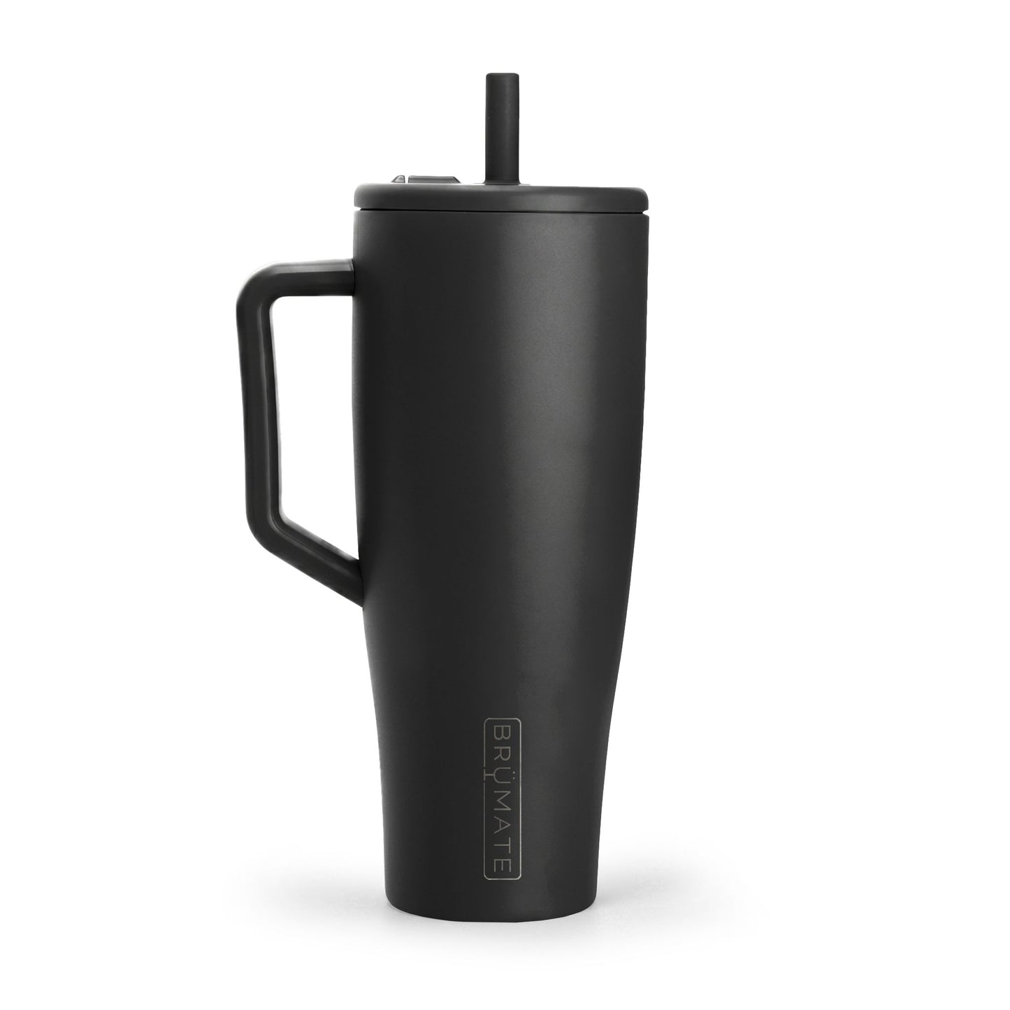 40oz Insulated Tumbler with Handle & Lid — Custom Engraved Text