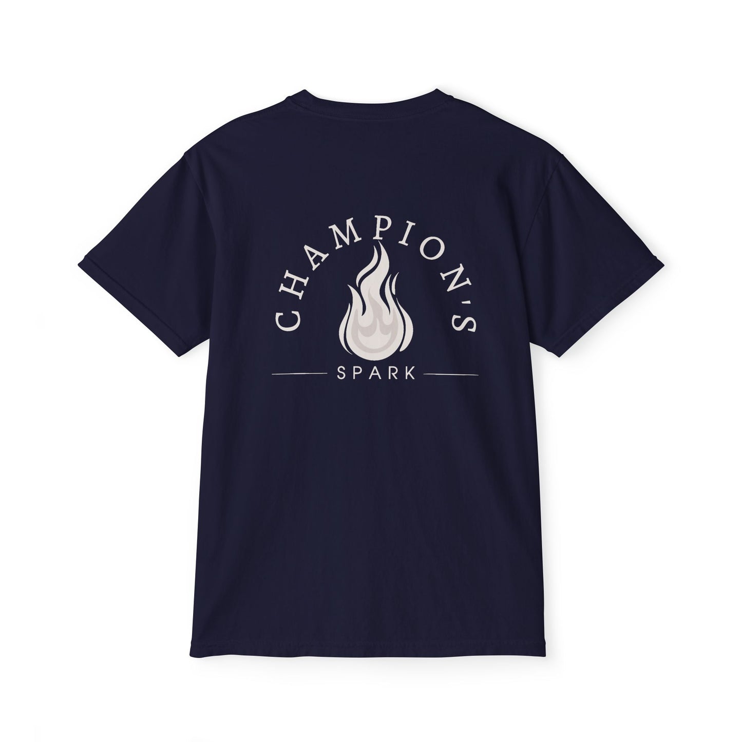 Champion's Spark Flame Graphic T-Shirt | Pocket Tee