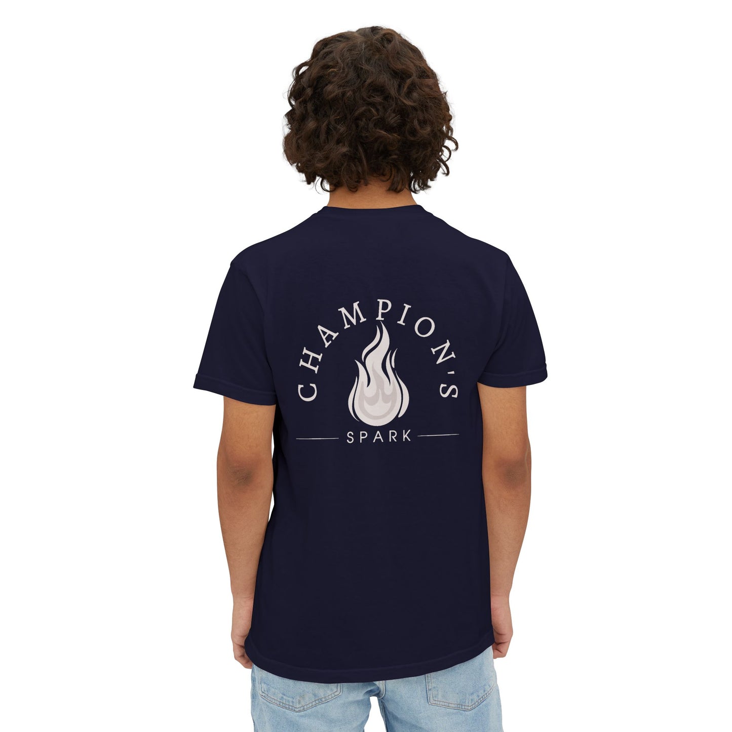 Champion's Spark Flame Graphic T-Shirt | Pocket Tee