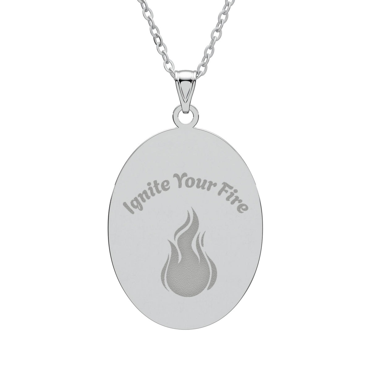Oval Pendant "Ignite Your Fire"