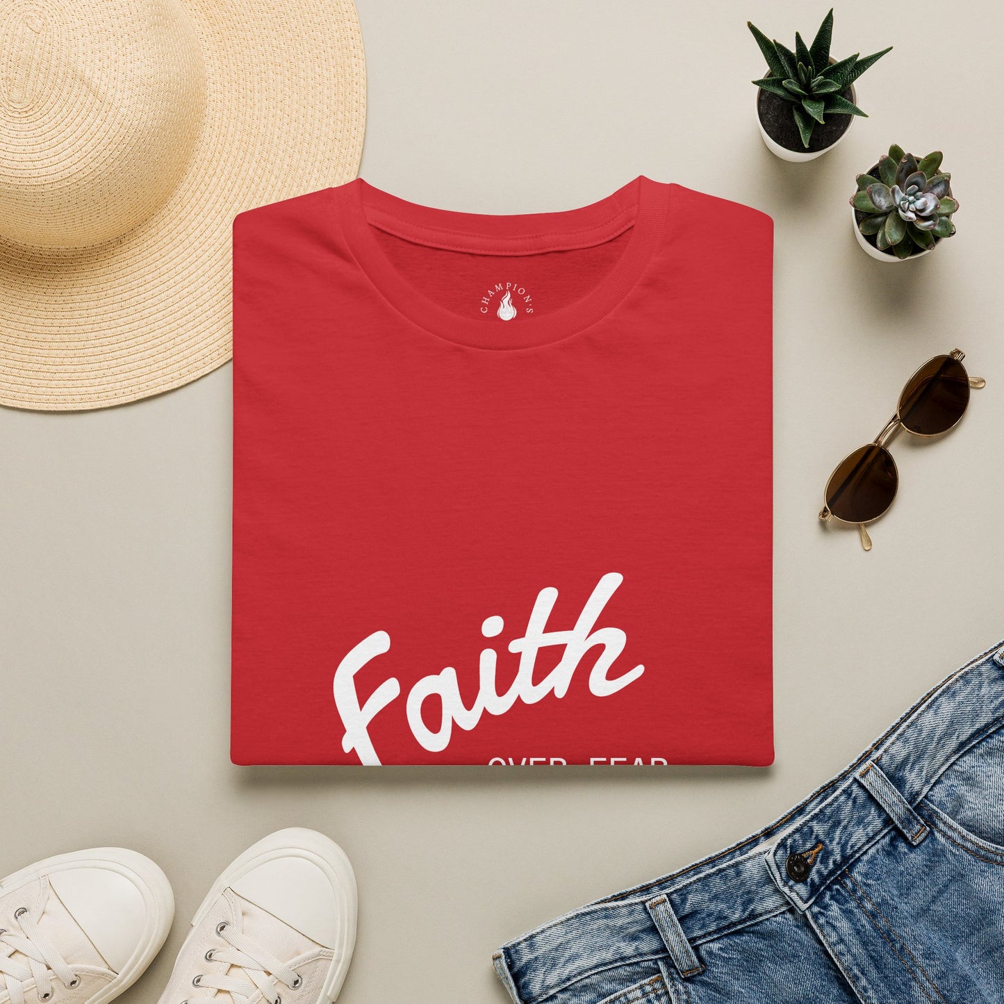 Faith Over Fear T-Shirt — Inspirational Christian Tee
