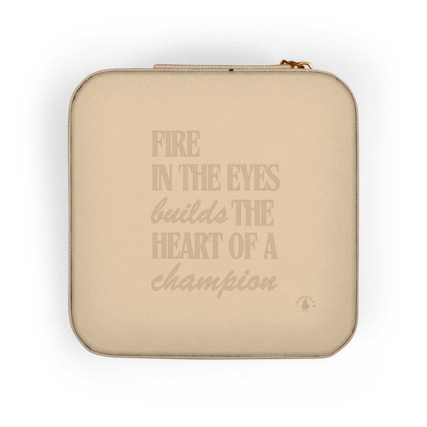 Pink Motivational Quote Jewelry Travel Case | Compact Ring Earring Organizer