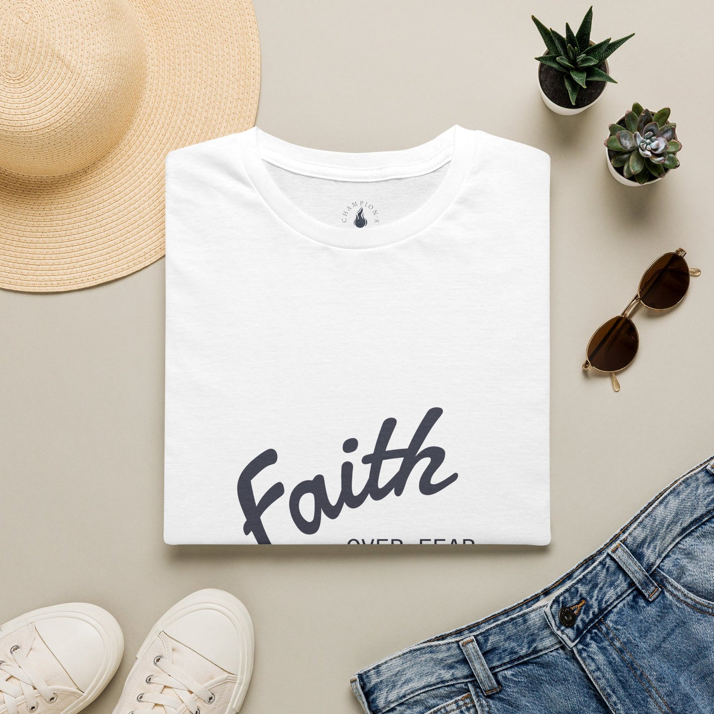 Faith Over Fear T-Shirt — Inspirational Christian Tee