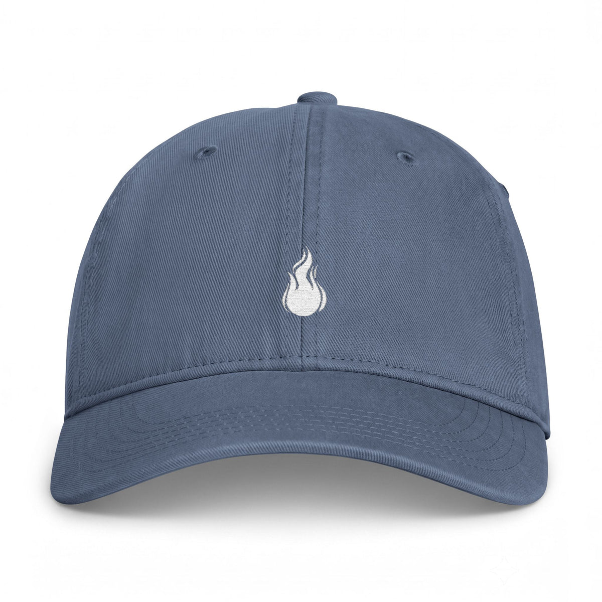 Washed Coastal Cap — Embroidered Flame Logo