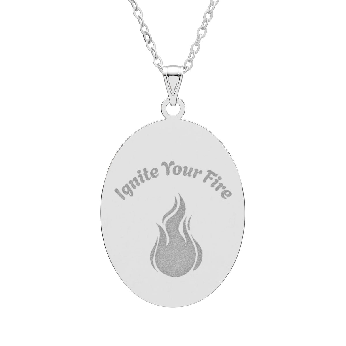 Oval Pendant "Ignite Your Fire"