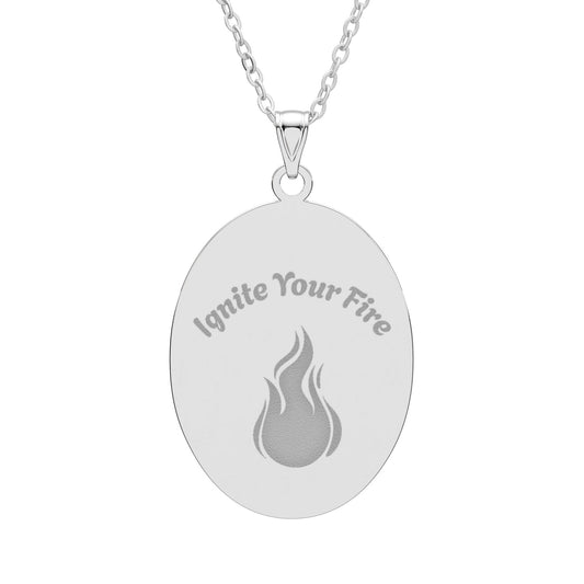 Oval Pendant "Ignite Your Fire"