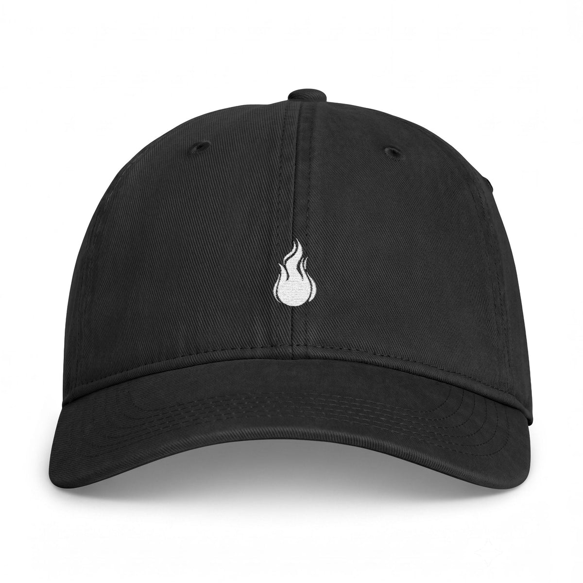 Washed Coastal Cap — Embroidered Flame Logo