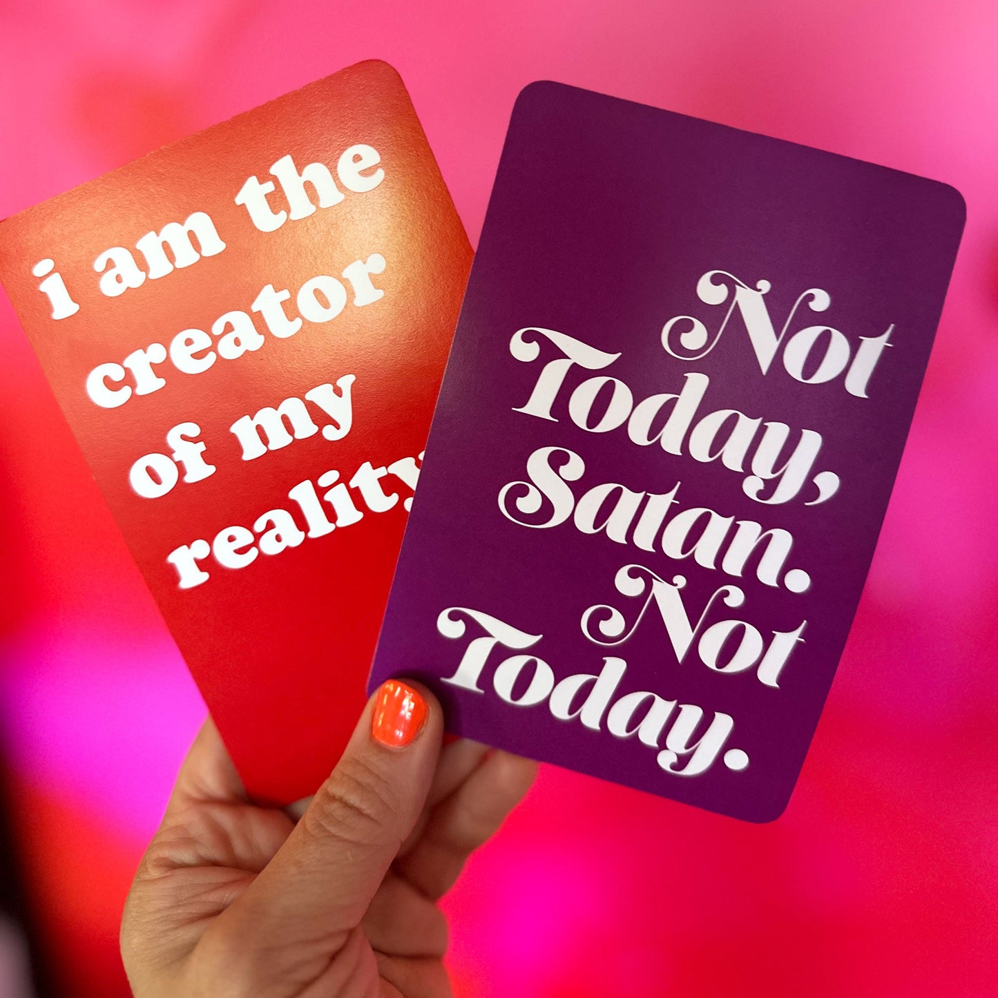 Colorful Affirmation Cards, Deck of 16