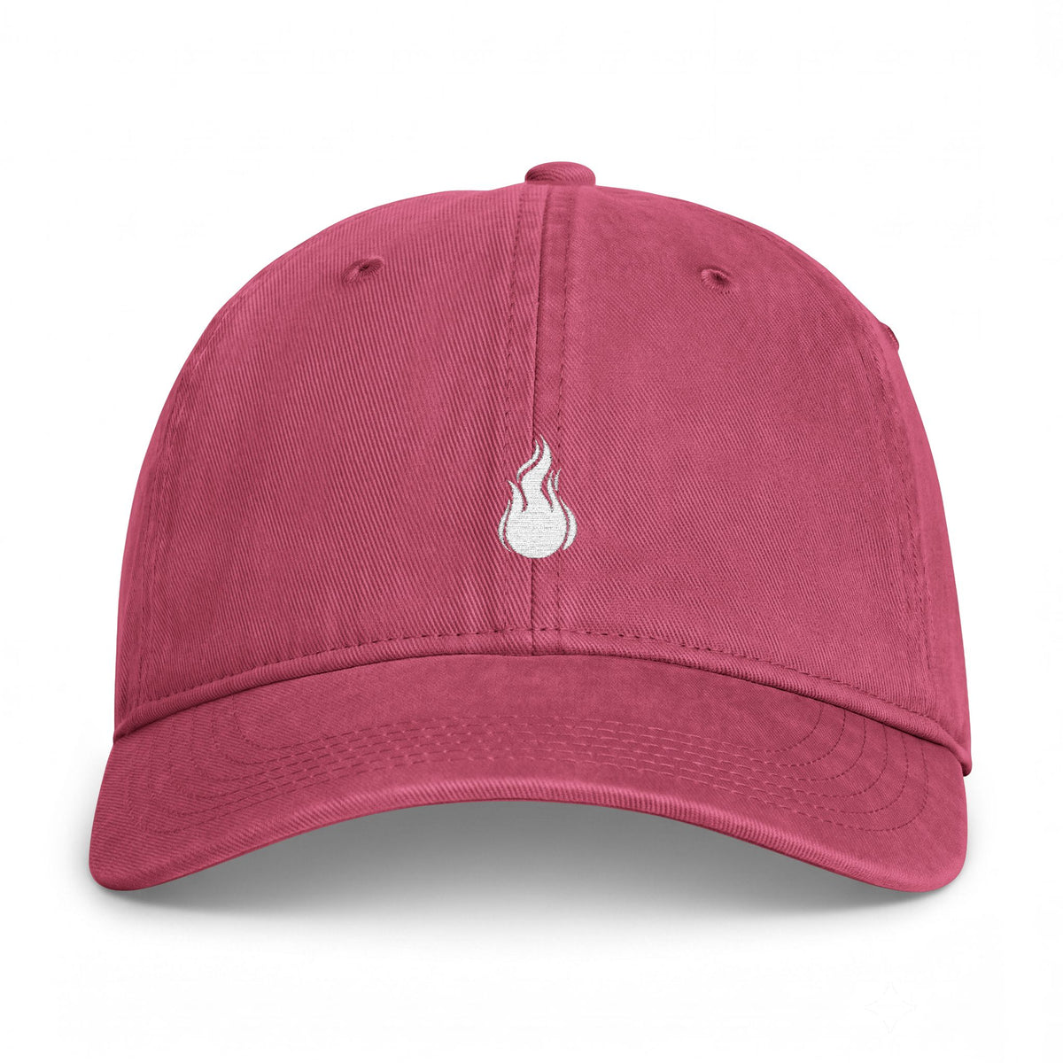 Washed Coastal Cap — Embroidered Flame Logo