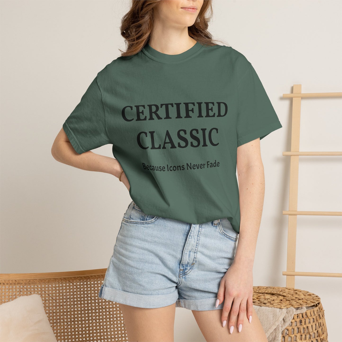 Certified Classic T‑Shirt — "Because Icons Never Fade" Minimal Graphic Tee