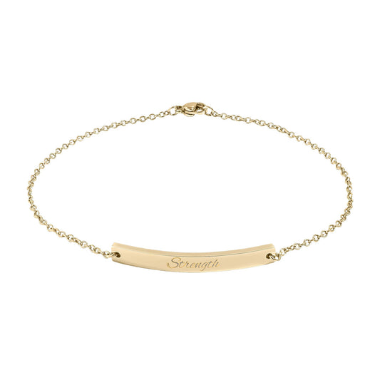 Engravable Curved Bar Anklet — Personalized Minimalist Chain Anklet (Rose Gold & Black)