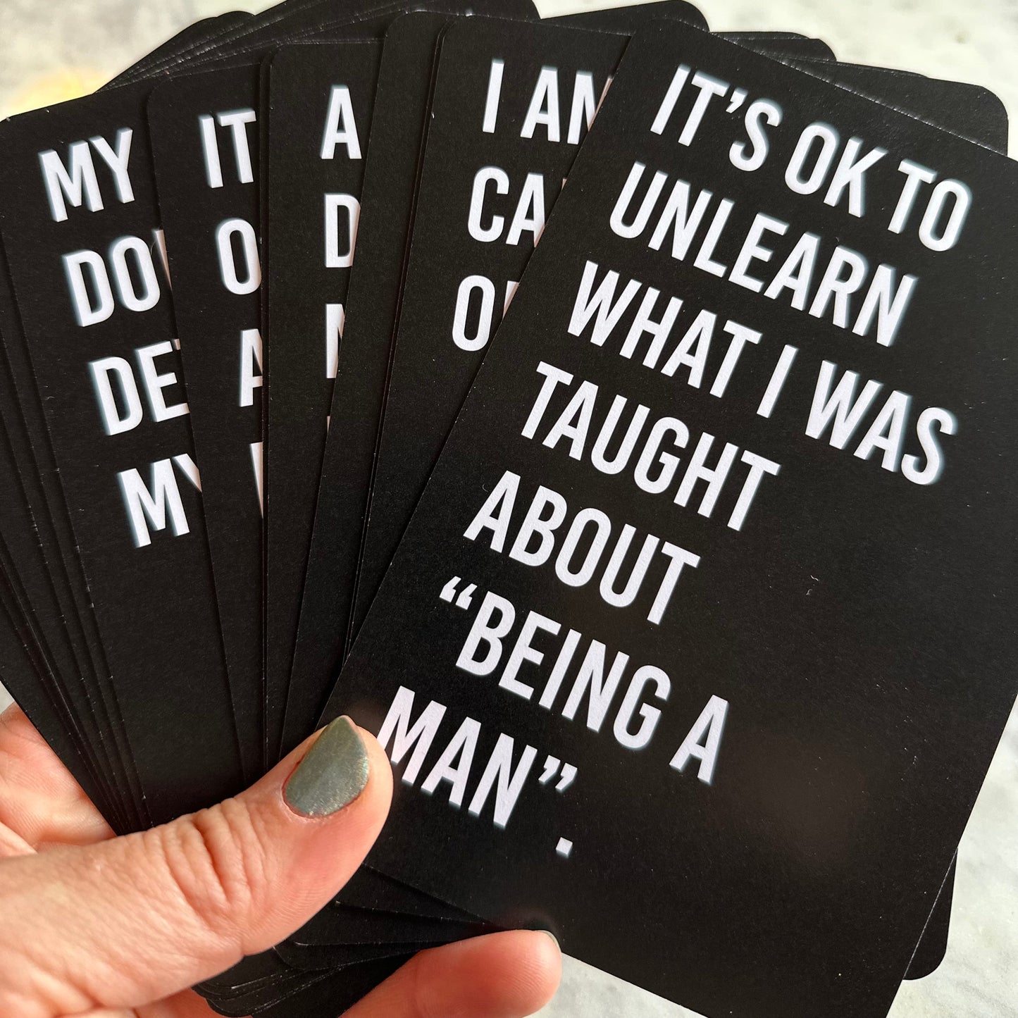 Empowering Affirmation Cards for Men, Deck of 16