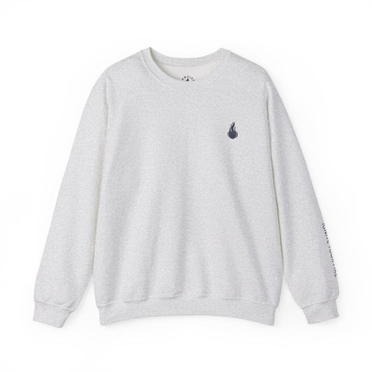 Champion's Spark Crewneck Sweatshirt | scripted back text, flame chest logo