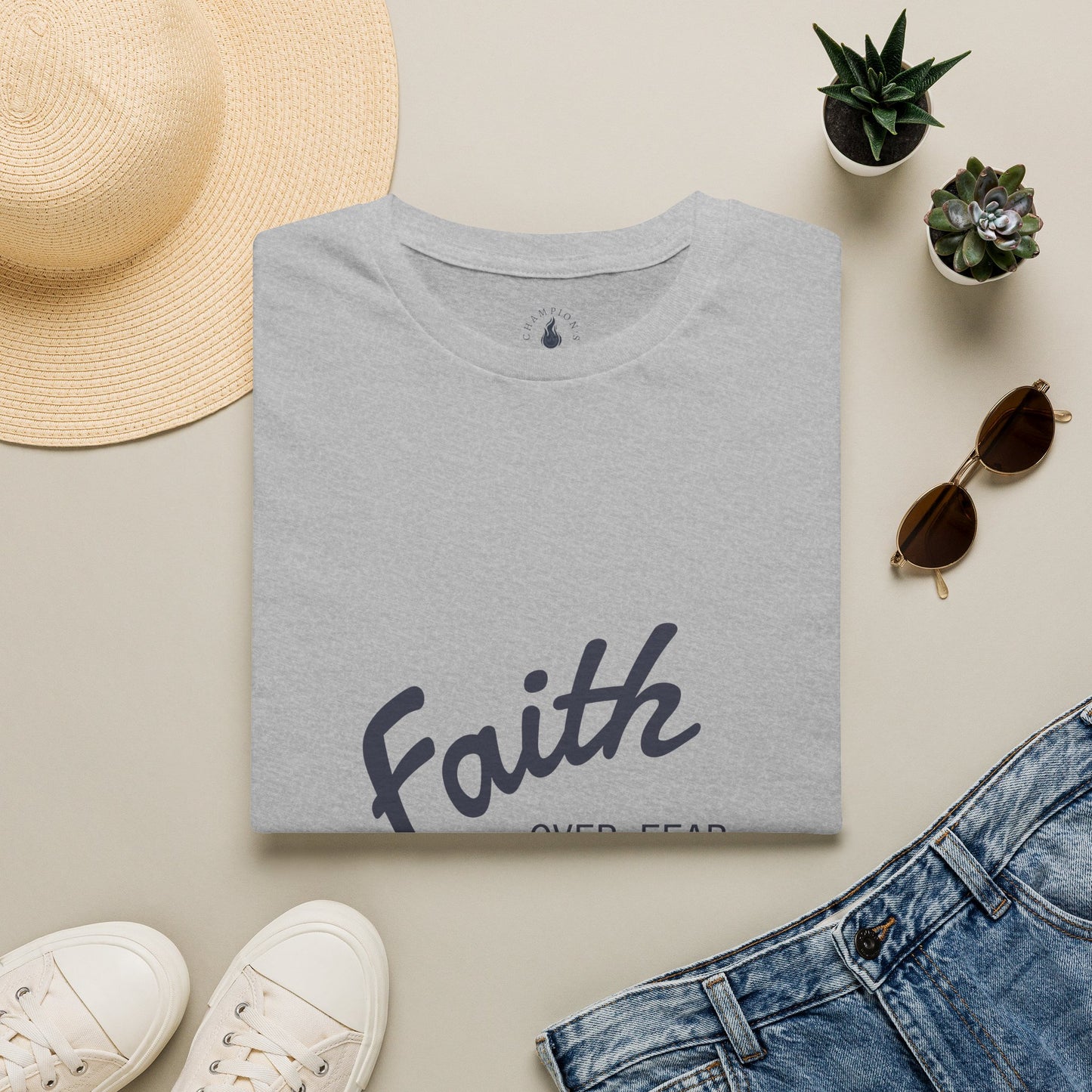 Faith Over Fear T-Shirt — Inspirational Christian Tee