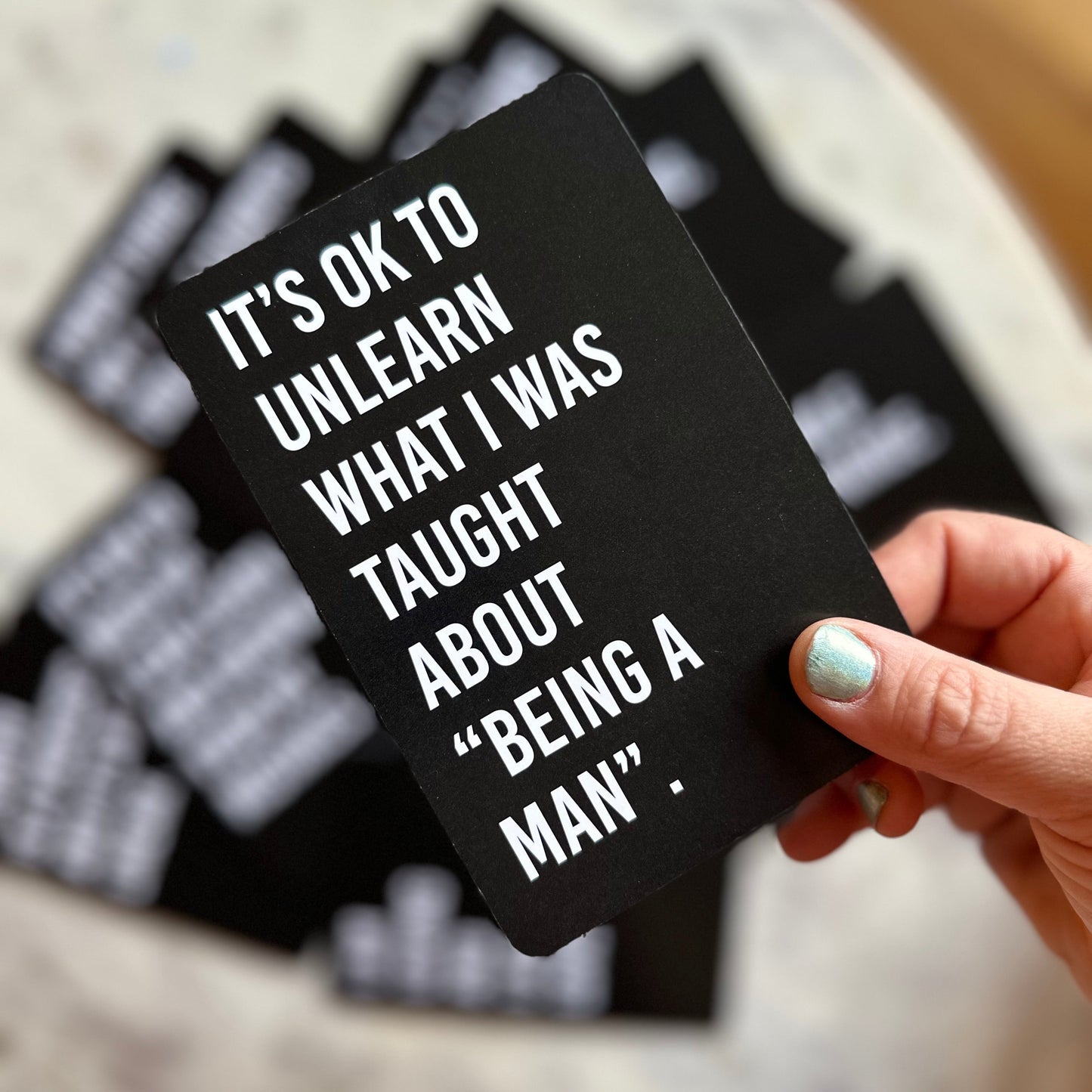 Empowering Affirmation Cards for Men, Deck of 16