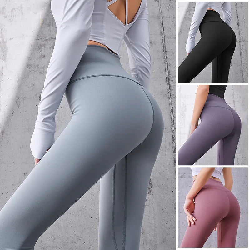 High Waisted Ribbed Yoga Pants