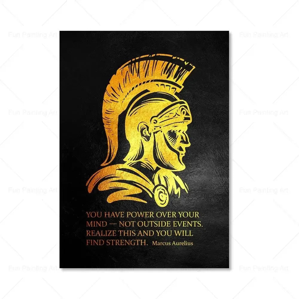 Motivational Quote Art Posters for Wall Black Golden Letters Inspiring Canvas Painting Wall Art Picture Office Living Room Decor
