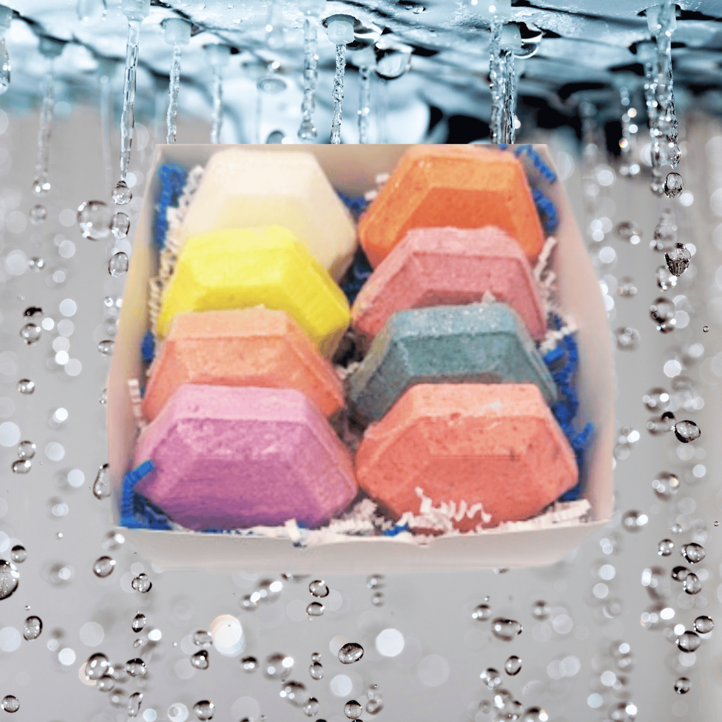 Soothing Showers| 8 Aromatherapy Steamers Gift Box Set in Assorted Scents