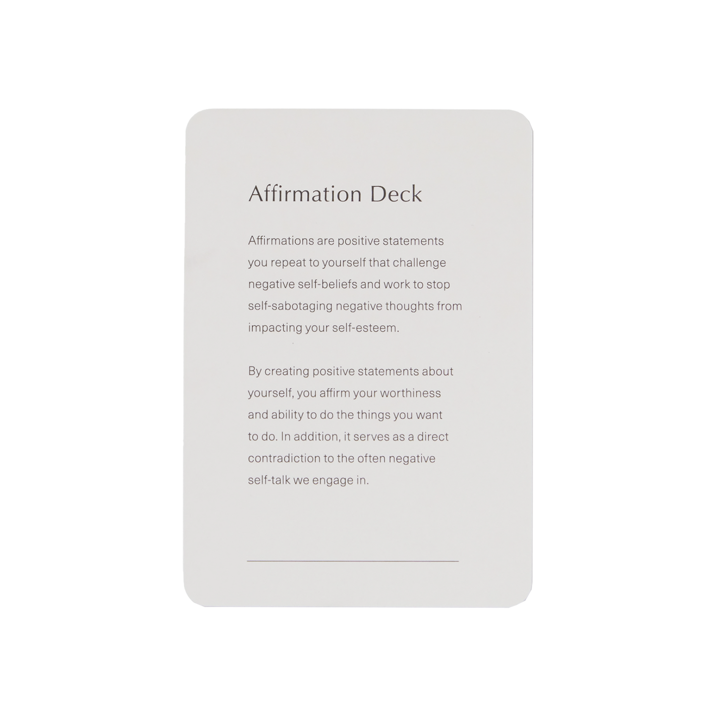 Affirmation Card Deck