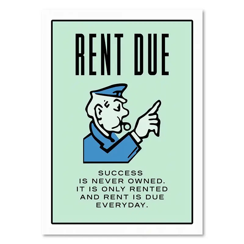 DecorBites™ Monopoly Millionaire Cartoon Canvas Art for Home Decor