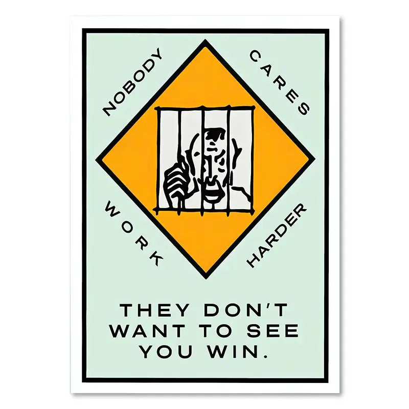 DecorBites™ Monopoly Millionaire Cartoon Canvas Art for Home Decor