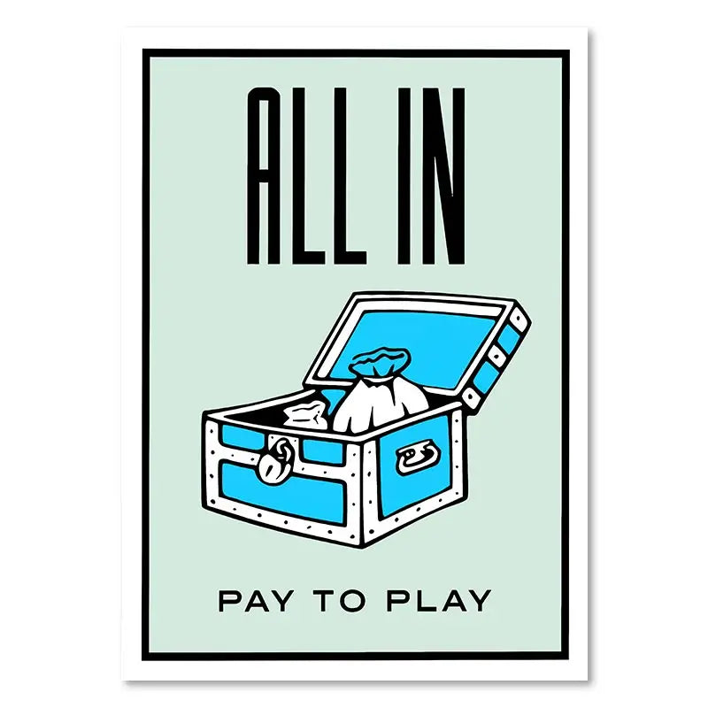 DecorBites™ Monopoly Millionaire Cartoon Canvas Art for Home Decor