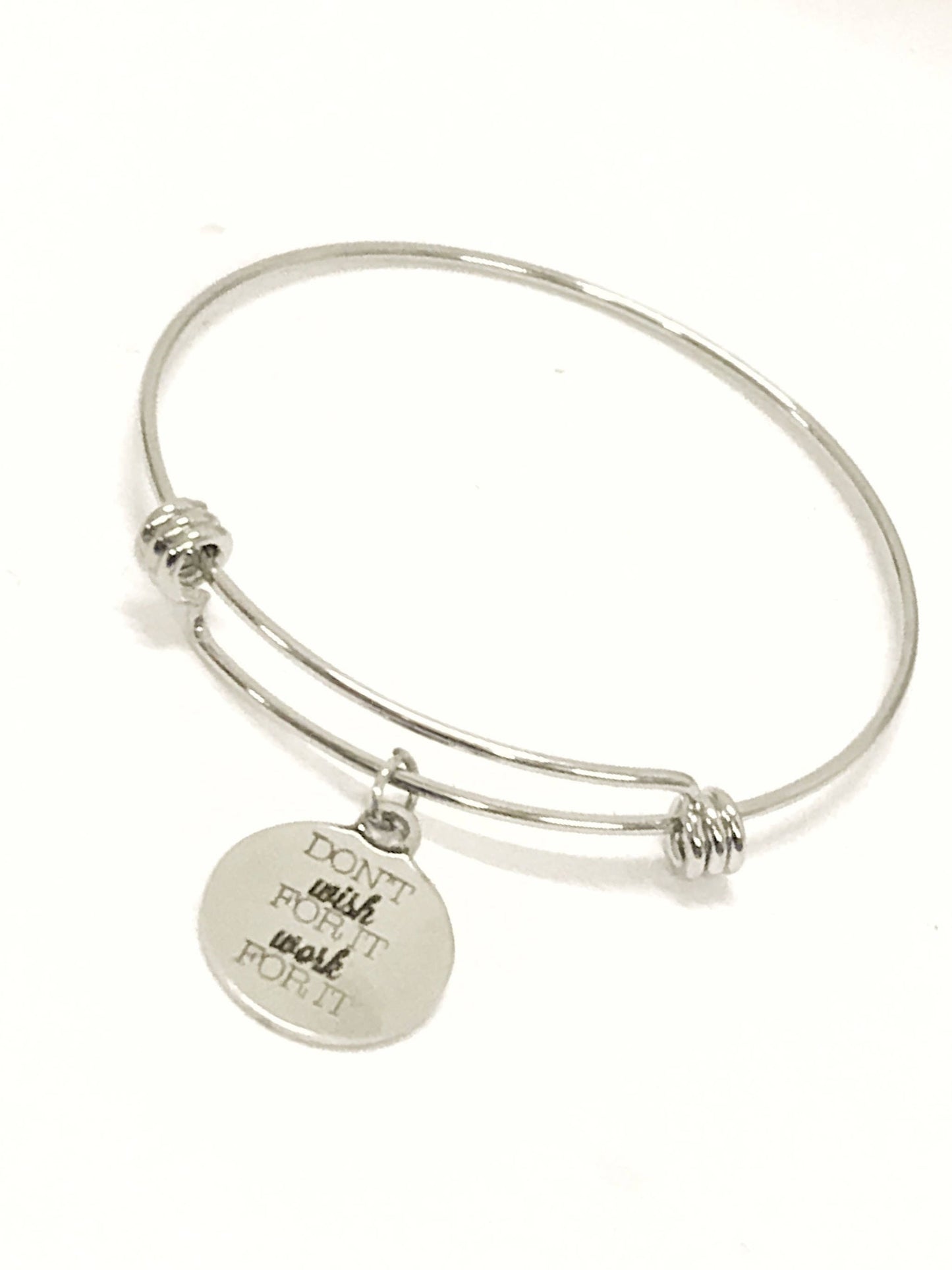 Encouraging Gift, Don't Wish For It Work For It Bracelet, Encouraging Jewelry Gift, Daughter Gift for Her, Encouraging Success Quotes