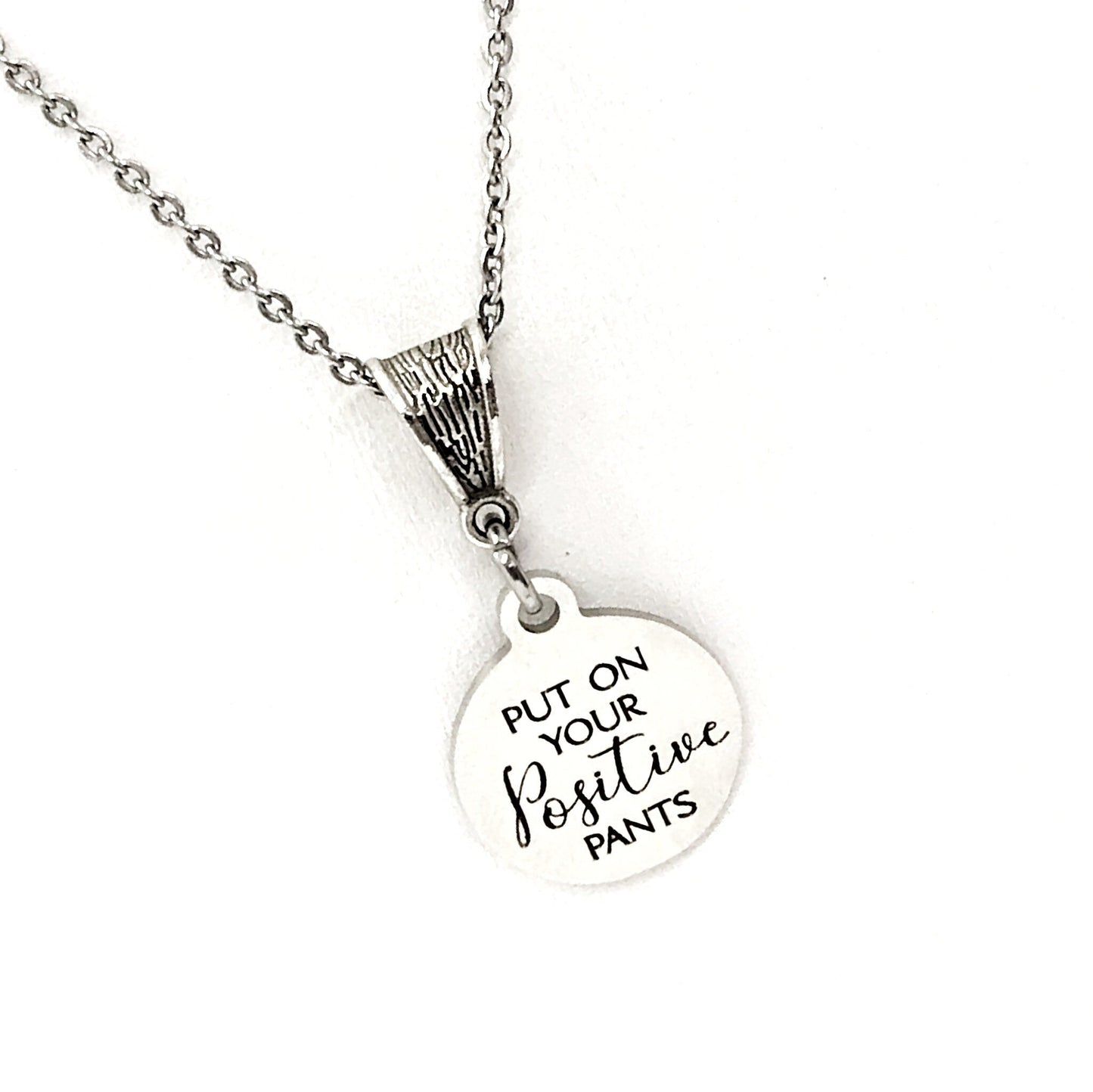 Motivating Gift, Put On Your Positive Pants Necklace, Positivity Gifts, Positivity Jewelry, Positive Pants Necklace, Positivity Quote