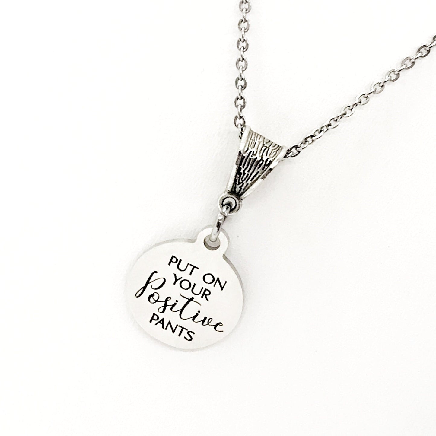 Motivating Gift, Put On Your Positive Pants Necklace, Positivity Gifts, Positivity Jewelry, Positive Pants Necklace, Positivity Quote