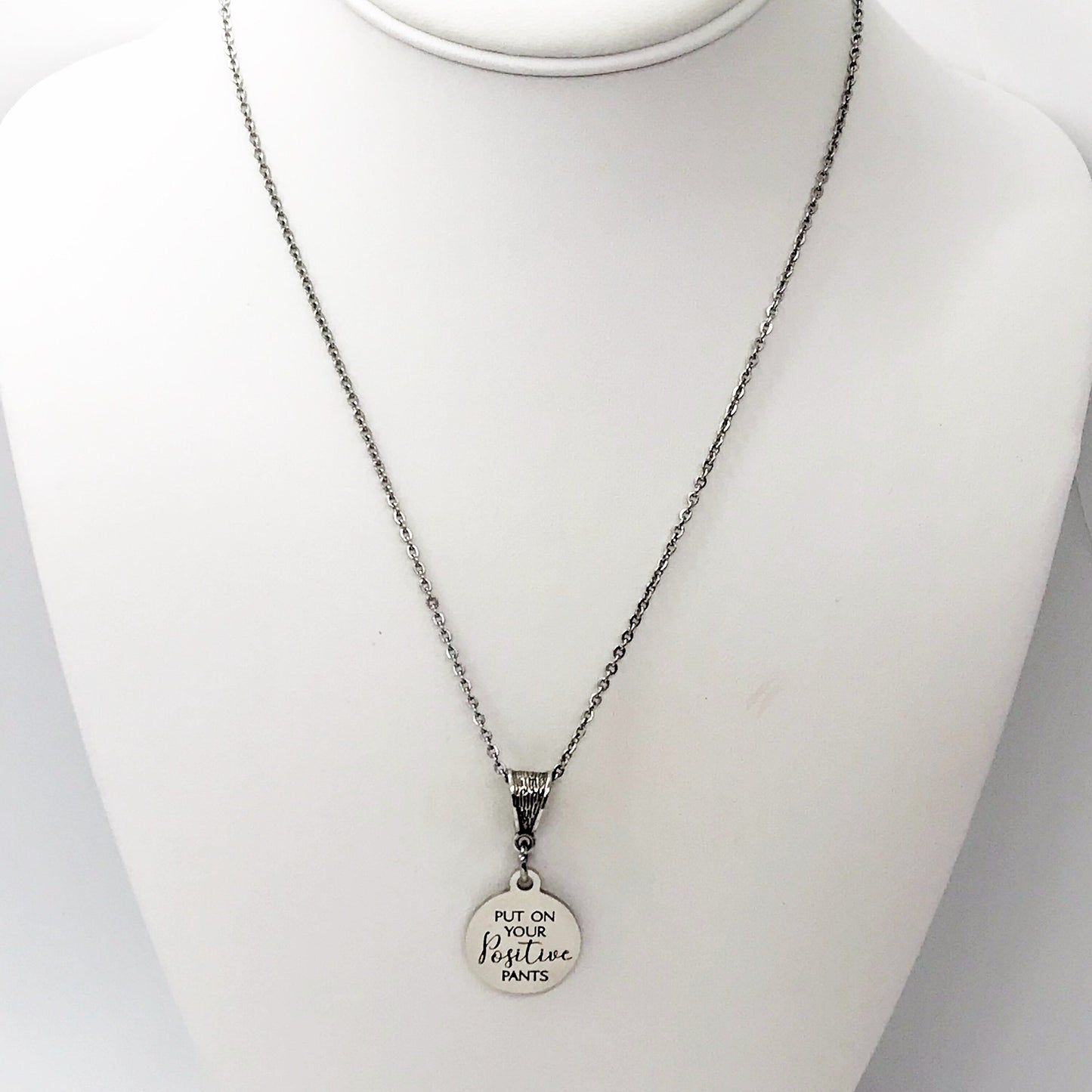 Motivating Gift, Put On Your Positive Pants Necklace, Positivity Gifts, Positivity Jewelry, Positive Pants Necklace, Positivity Quote